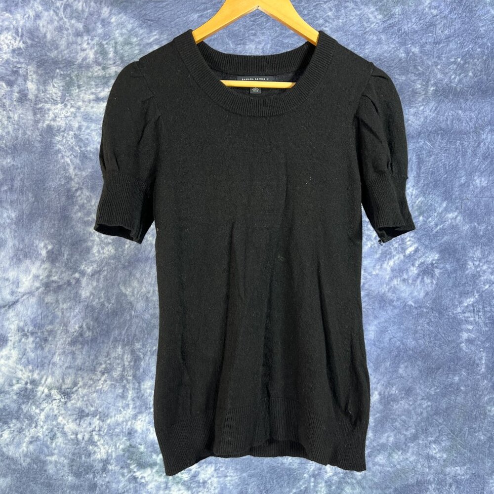 Banana Republic Black Wool Blend Sweater Sz S